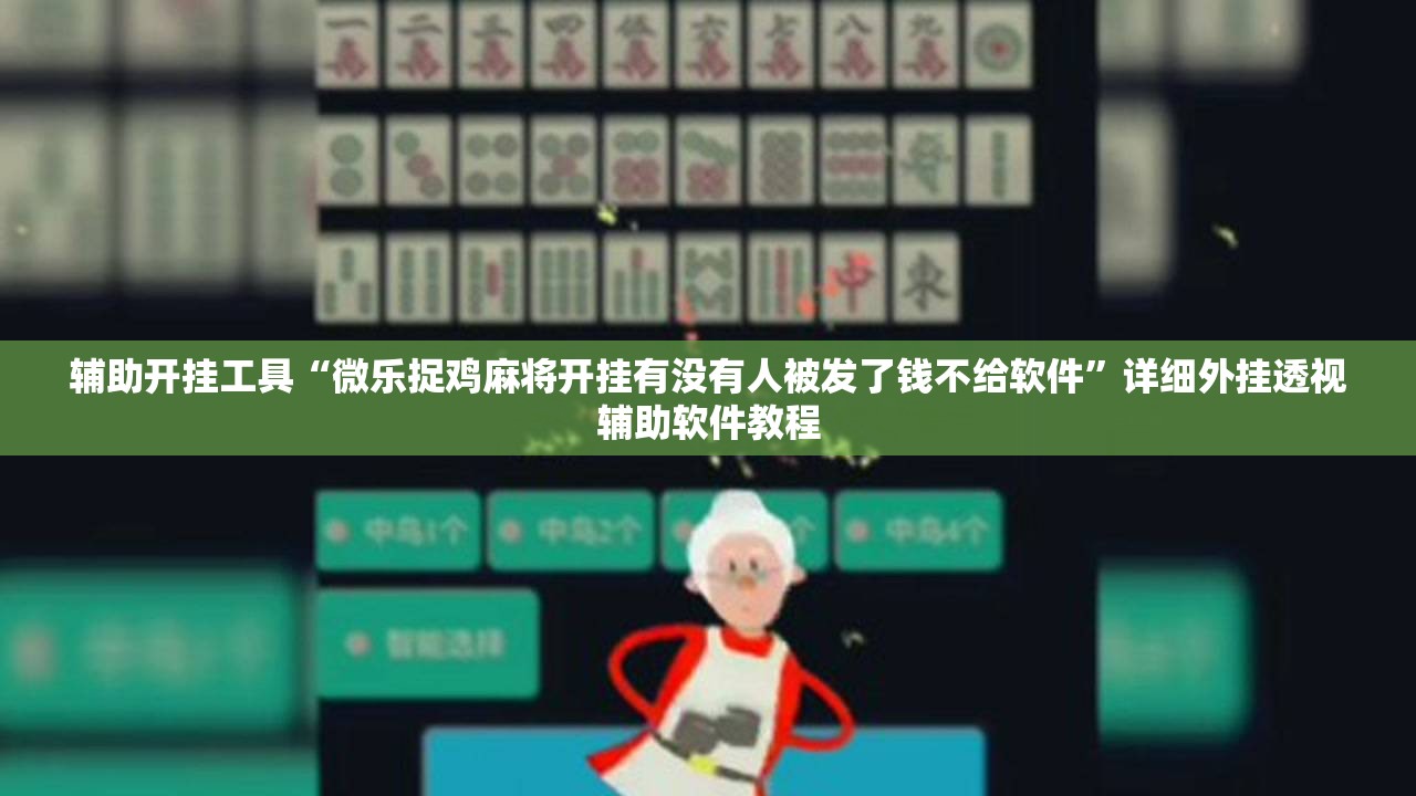 辅助开挂工具“微乐捉鸡麻将开挂有没有人被发了钱不给软件”详细外挂透视辅助软件教程