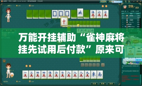 万能开挂辅助“雀神麻将挂先试用后付款	”原来可以开挂
