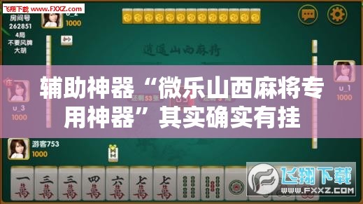 辅助神器“微乐山西麻将专用神器”其实确实有挂