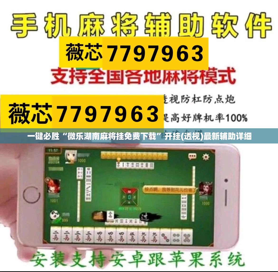 一键必胜“微乐湖南麻将挂免费下载	”开挂(透视)最新辅助详细