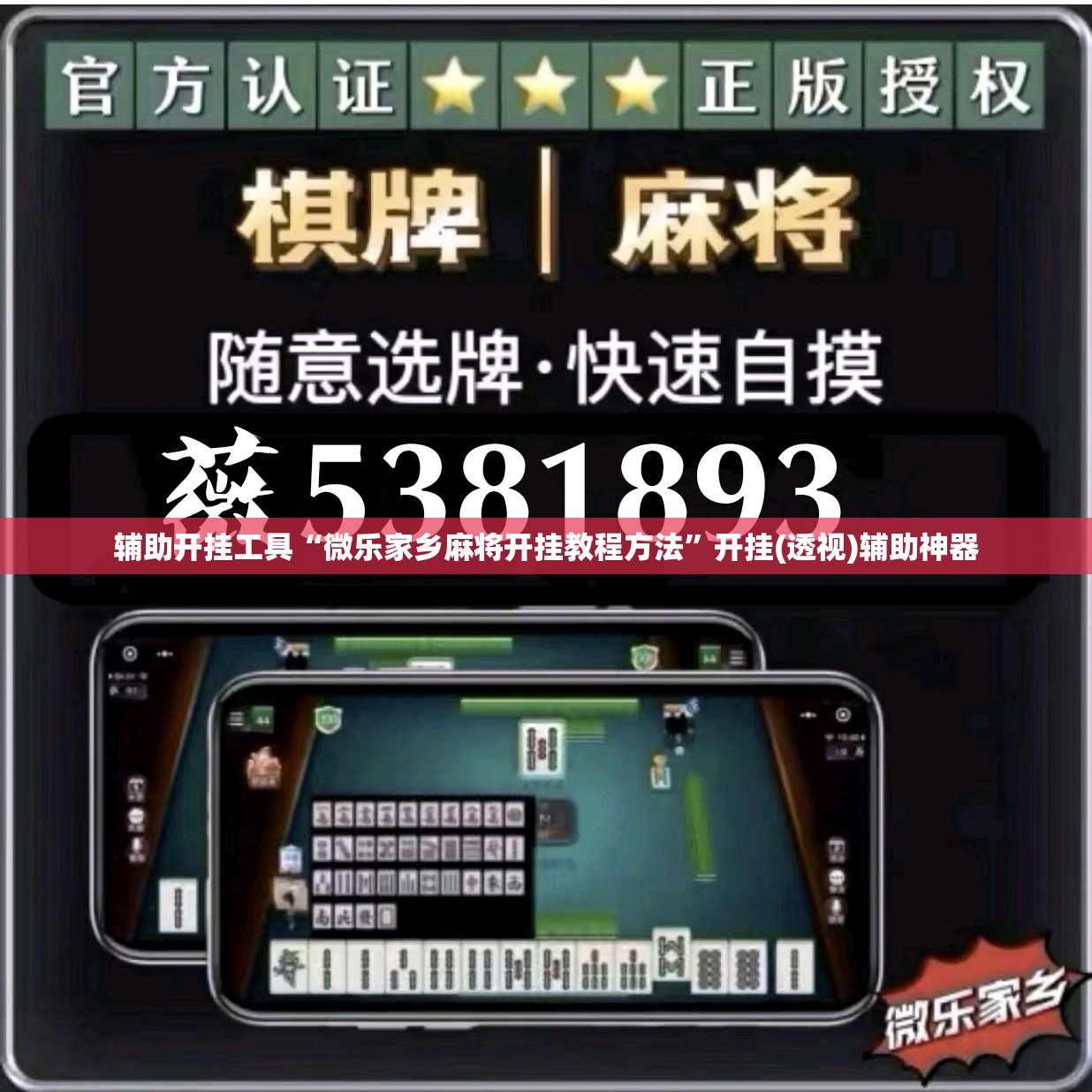 辅助开挂工具“微乐家乡麻将开挂教程方法”开挂(透视)辅助神器