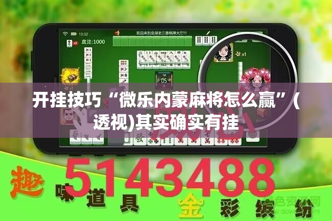 开挂技巧“微乐内蒙麻将怎么赢”(透视)其实确实有挂