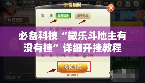 必备科技“微乐斗地主有没有挂”详细开挂教程
