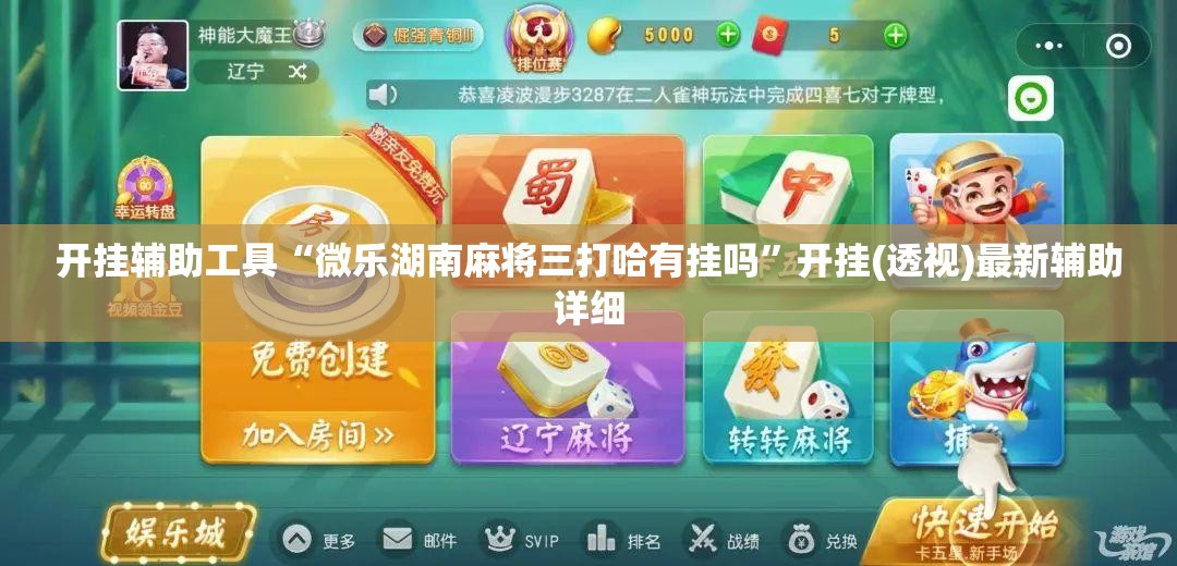 开挂辅助工具“微乐湖南麻将三打哈有挂吗”开挂(透视)最新辅助详细