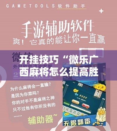 开挂技巧“微乐广西麻将怎么提高胜率”科技辅助神器手机版