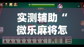实测辅助“微乐麻将怎么样才能一直赢”原来可以开挂