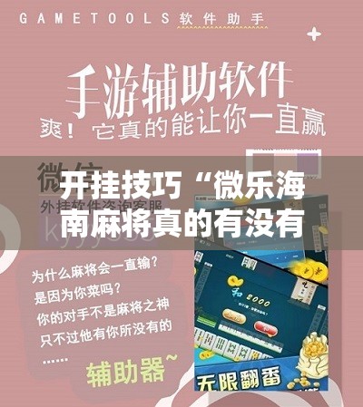 开挂技巧“微乐海南麻将真的有没有开挂神器”开挂辅助脚本+详细开挂安装教程