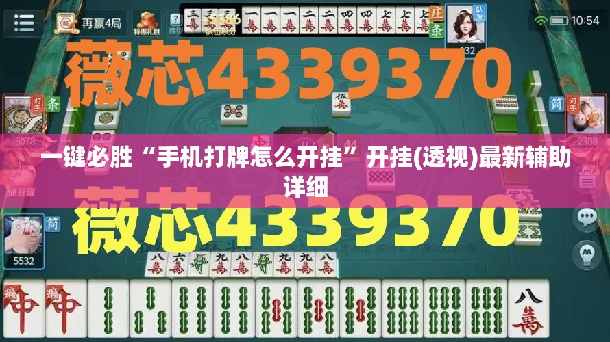 一键必胜“手机打牌怎么开挂”开挂(透视)最新辅助详细