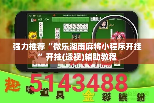 强力推荐“微乐湖南麻将小程序开挂	”开挂(透视)辅助教程