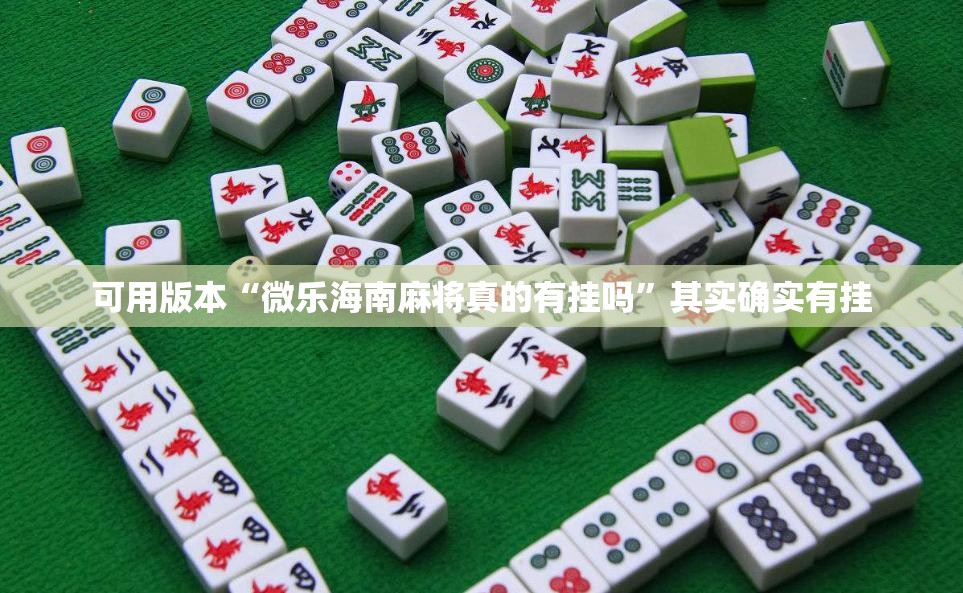 可用版本“微乐海南麻将真的有挂吗	”其实确实有挂