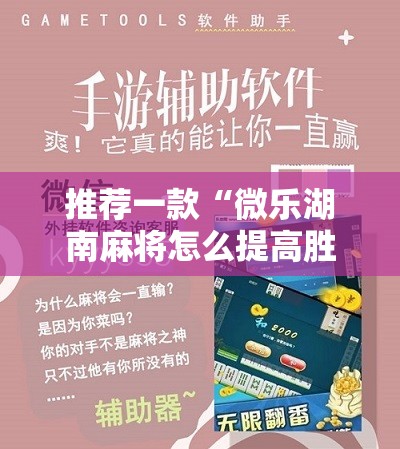 推荐一款“微乐湖南麻将怎么提高胜率	”科技辅助神器手机版