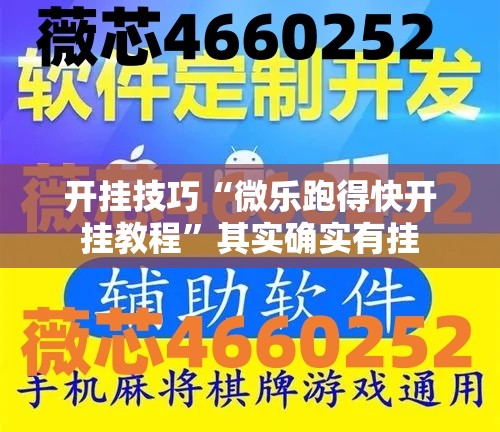 开挂技巧“微乐跑得快开挂教程”其实确实有挂