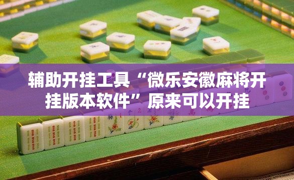 辅助开挂工具“微乐安徽麻将开挂版本软件”原来可以开挂