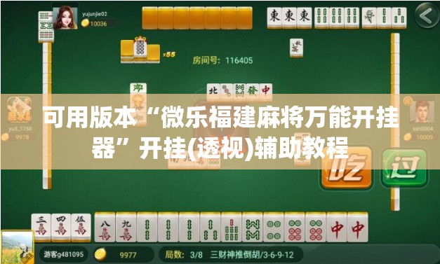 可用版本“微乐福建麻将万能开挂器”开挂(透视)辅助教程