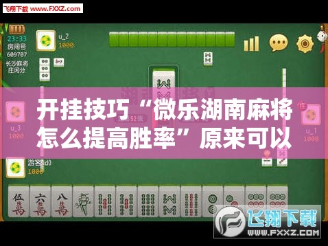 开挂技巧“微乐湖南麻将怎么提高胜率	”原来可以开挂