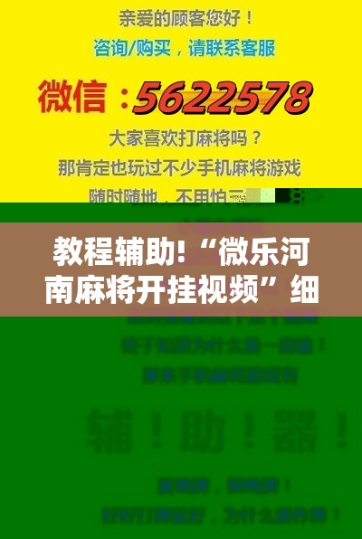 教程辅助!“微乐河南麻将开挂视频”细辅助教程分享