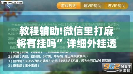 教程辅助!微信里打麻将有挂吗”详细外挂透视辅助软件教程