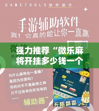 强力推荐“微乐麻将开挂多少钱一个”科技辅助神器手机版