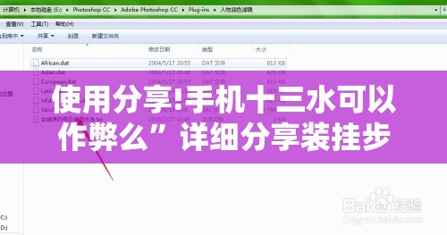 使用分享!手机十三水可以作弊么	”详细分享装挂步骤