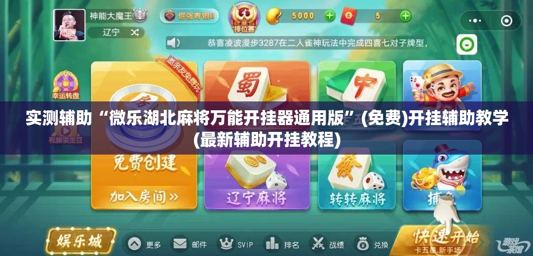 实测辅助“微乐湖北麻将万能开挂器通用版”(免费)开挂辅助教学(最新辅助开挂教程)