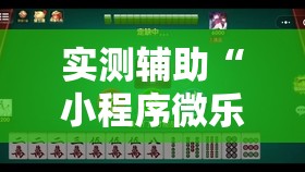 实测辅助“小程序微乐麻将开挂神器下载”详细分享装挂步骤