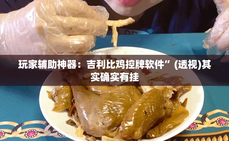 玩家辅助神器：吉利比鸡控牌软件”(透视)其实确实有挂