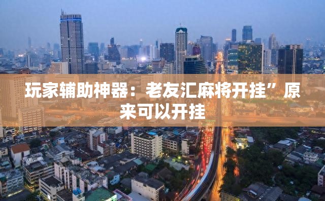 玩家辅助神器：老友汇麻将开挂”原来可以开挂