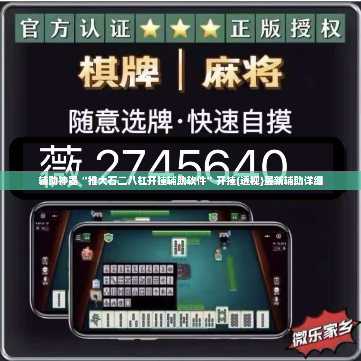 辅助神器“推大石二八杠开挂辅助软件”开挂(透视)最新辅助详细