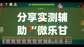 分享实测辅助“微乐甘肃麻将挂免费”开挂(透视)辅助神器