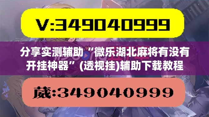 分享实测辅助“微乐湖北麻将有没有开挂神器”(透视挂)辅助下载教程