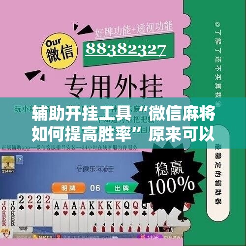 辅助开挂工具“微信麻将如何提高胜率	”原来可以开挂