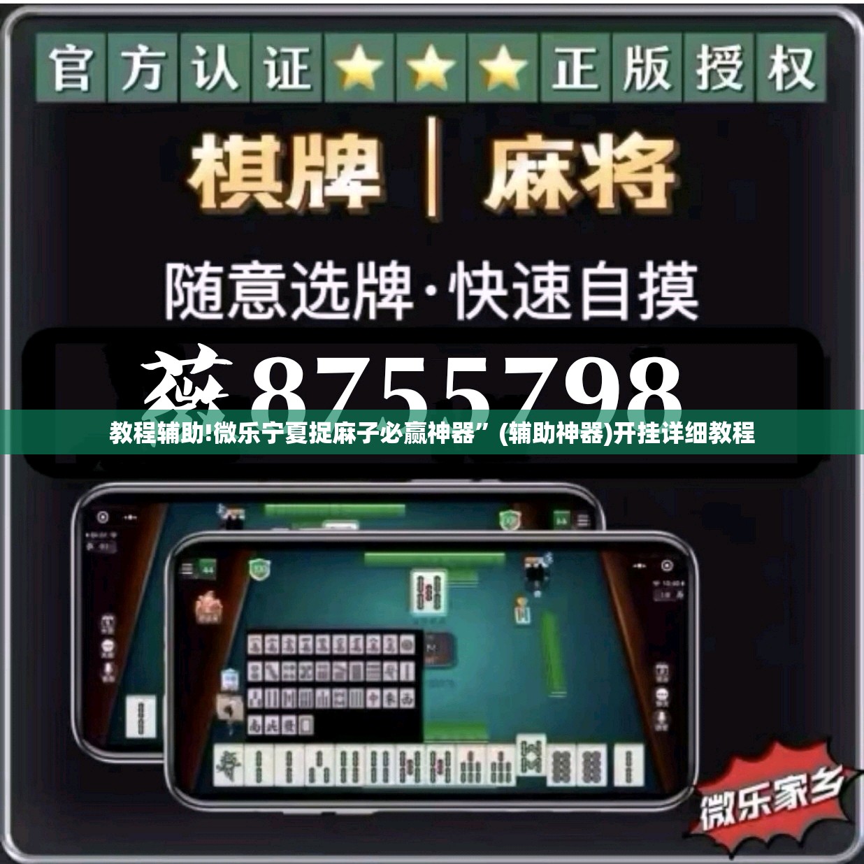 教程辅助!微乐宁夏捉麻子必赢神器”(辅助神器)开挂详细教程
