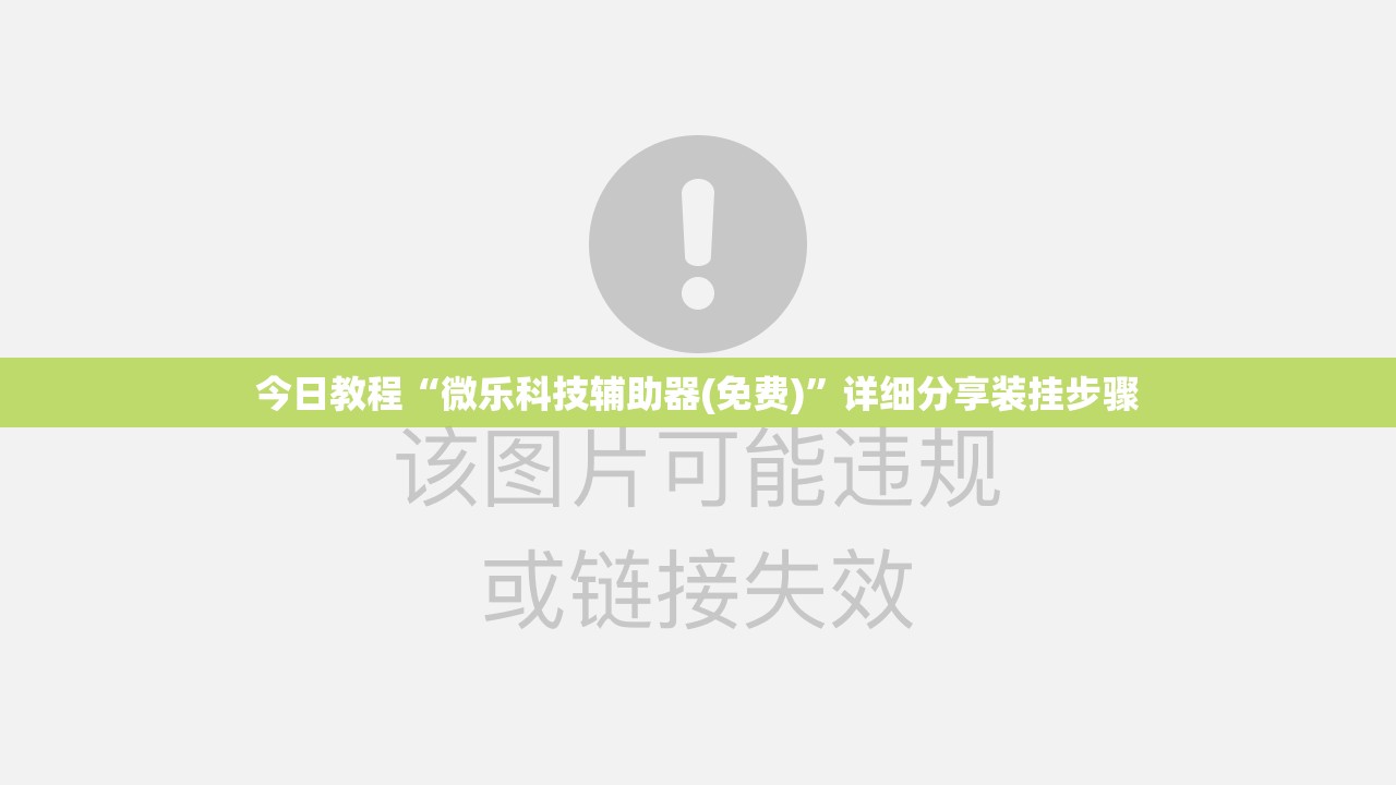今日教程“微乐科技辅助器(免费)	”详细分享装挂步骤