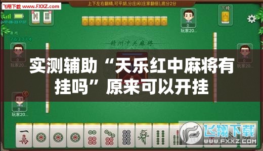 实测辅助“天乐红中麻将有挂吗”原来可以开挂