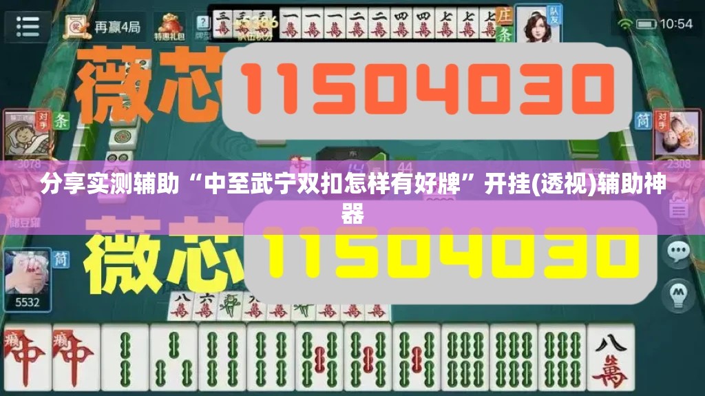 分享实测辅助“中至武宁双扣怎样有好牌”开挂(透视)辅助神器