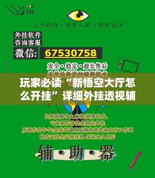 玩家必读“新悟空大厅怎么开挂”详细外挂透视辅助软件教程