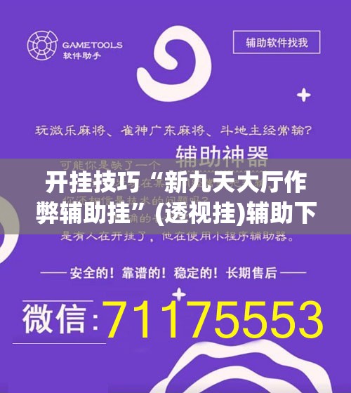 开挂技巧“新九天大厅作弊辅助挂”(透视挂)辅助下载教程