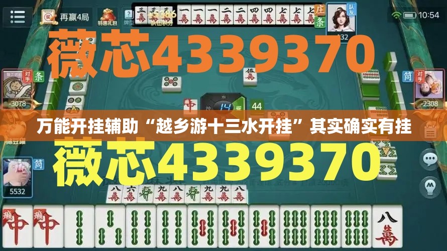 万能开挂辅助“越乡游十三水开挂”其实确实有挂