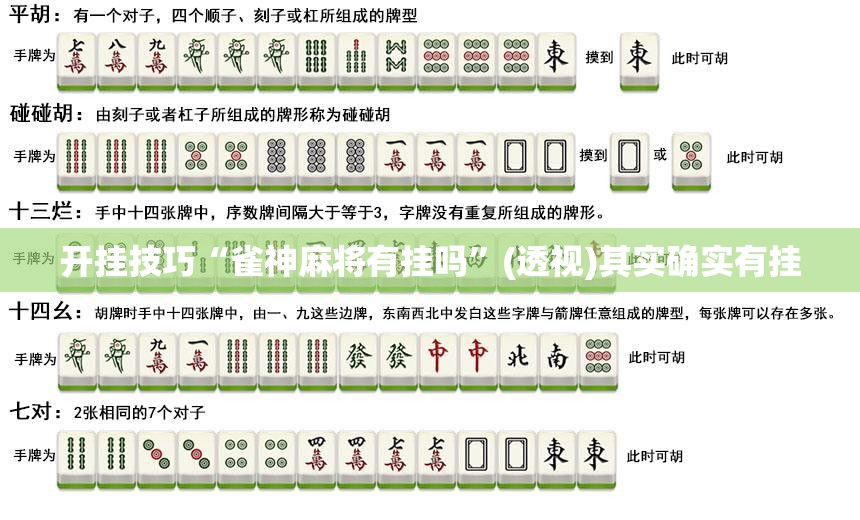 开挂技巧“雀神麻将有挂吗	”(透视)其实确实有挂