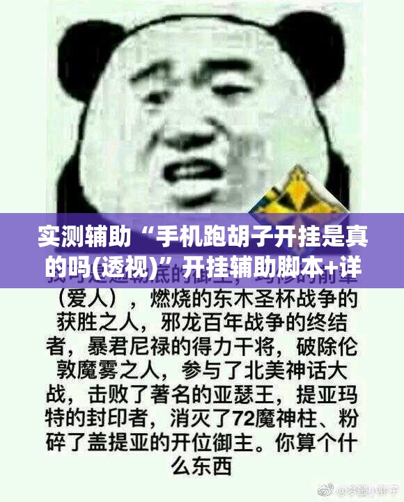 实测辅助“手机跑胡子开挂是真的吗(透视)”开挂辅助脚本+详细开挂安装教程