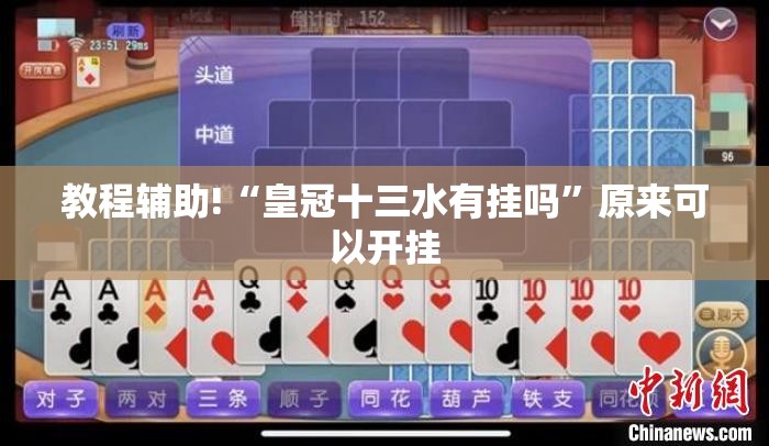 教程辅助!“皇冠十三水有挂吗”原来可以开挂