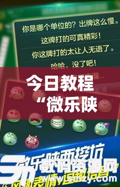 今日教程“微乐陕西三代怎么拿一手好牌”原来可以开挂