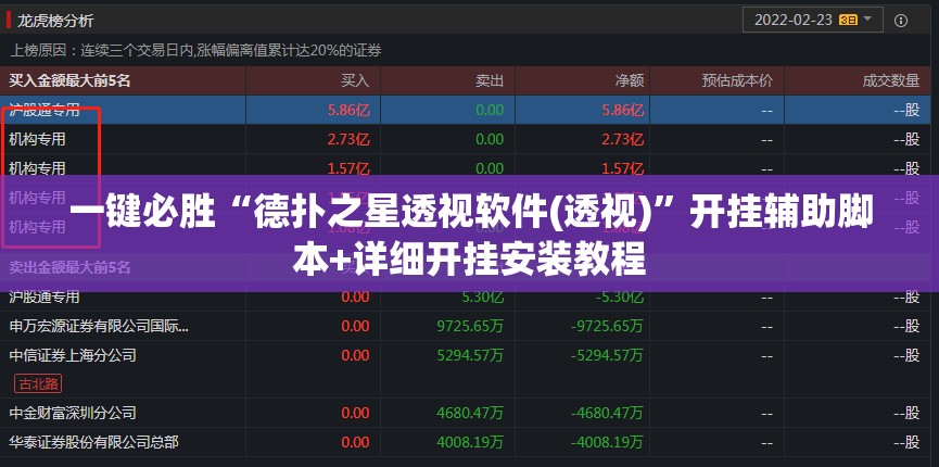 一键必胜“德扑之星透视软件(透视)”开挂辅助脚本+详细开挂安装教程