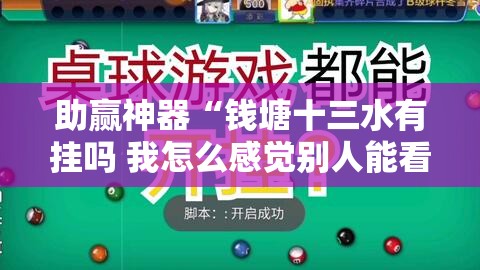 助赢神器“钱塘十三水有挂吗 我怎么感觉别人能看到我的牌	”其实确实有挂