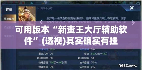 可用版本“新蛮王大厅辅助软件”(透视)其实确实有挂