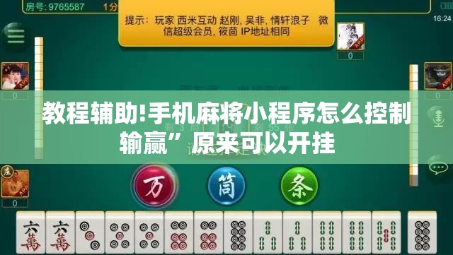 教程辅助!手机麻将小程序怎么控制输赢	”原来可以开挂