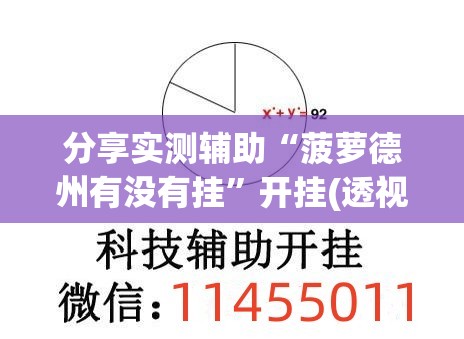 分享实测辅助“菠萝德州有没有挂”开挂(透视)辅助教程