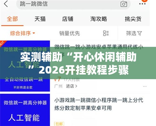 实测辅助“开心休闲辅助”2026开挂教程步骤