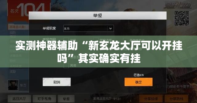 实测神器辅助“新玄龙大厅可以开挂吗”其实确实有挂