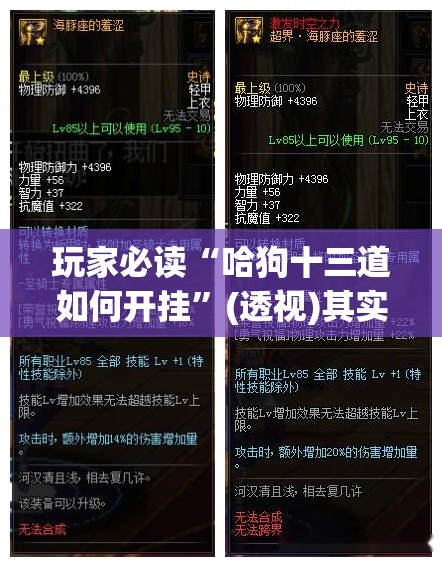 玩家必读“哈狗十三道如何开挂”(透视)其实确实有挂
